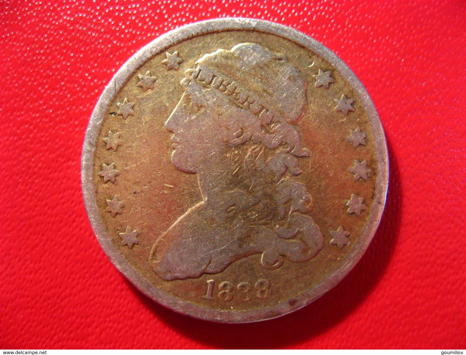 Etats-Unis - USA - 25 Cents, Quarter Dollar 1838 - Coin Bouché Sur Le 2 Et C De 25 C 4304 - 1796-1838: Bust (Buste)