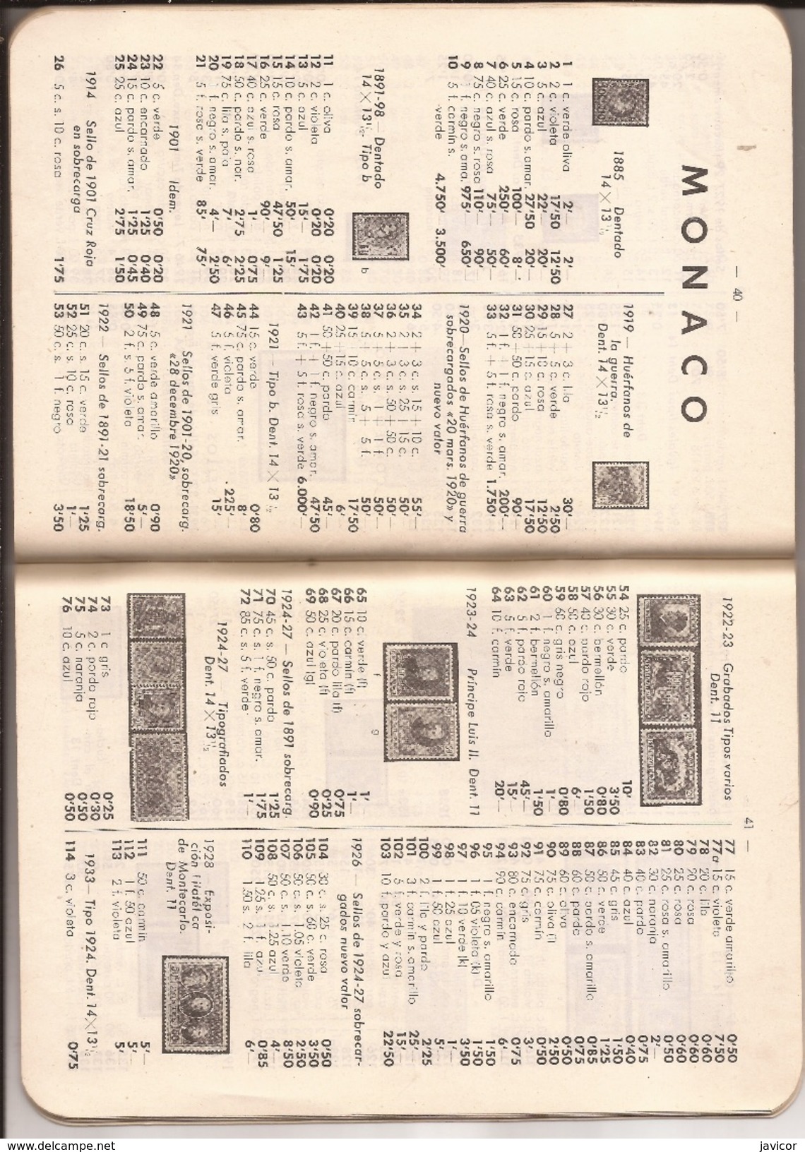1953 Catalogo Ilustrado Sellos Francia, Andorra Y Monaco 50 Paginas - Ricardo De Lama -CURIOSIDAD - Frankreich