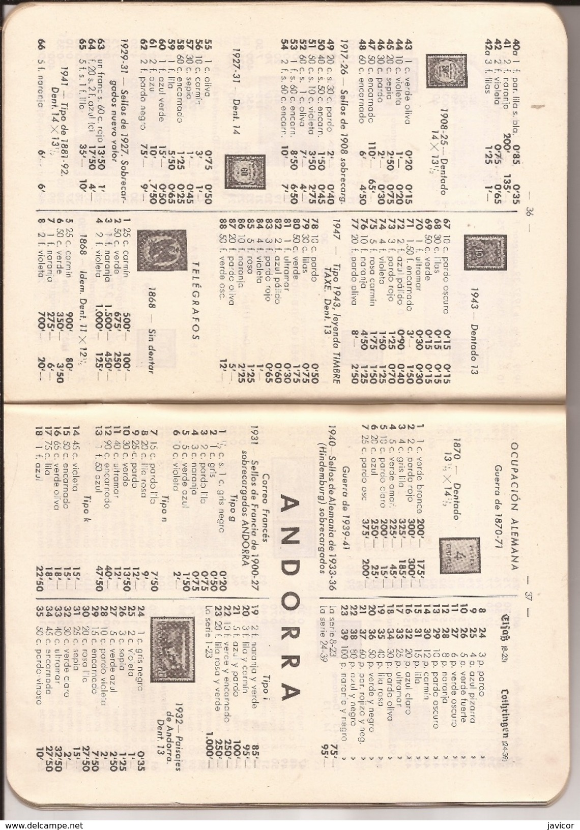 1953 Catalogo Ilustrado Sellos Francia, Andorra Y Monaco 50 Paginas - Ricardo De Lama -CURIOSIDAD - Frankreich