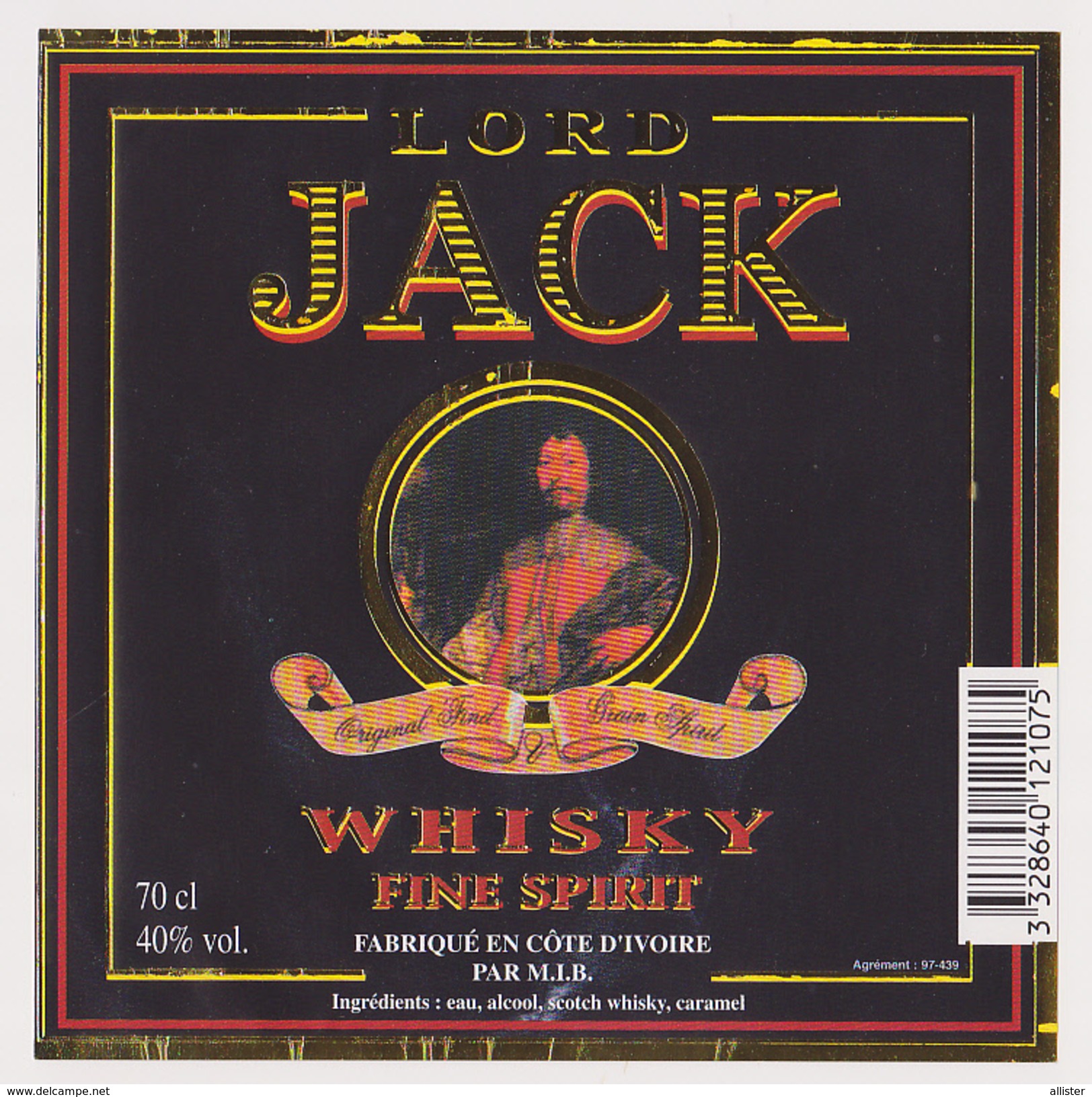 Etiquette WHISKY ( LORD JACK ) {S40-17} - Rhum