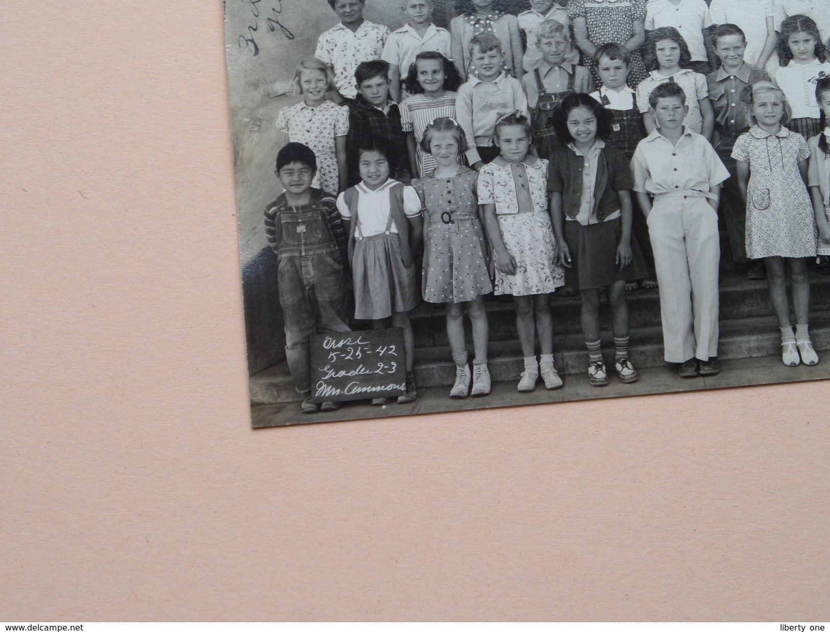 OROSI School Third Grade - Anno 1942 ( French Photocard Visalia CA - With ID ) U.S.A. ! - Geïdentificeerde Personen