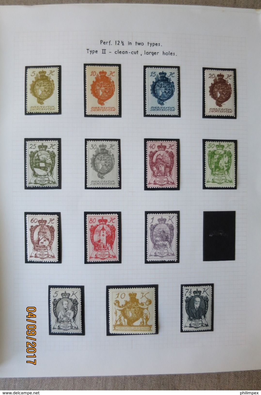 LIECHTENSTEIN, enormous SPECIALIZED COLLECTION ISSUE 1920