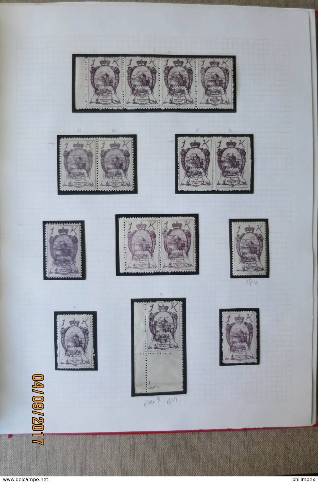 LIECHTENSTEIN, enormous SPECIALIZED COLLECTION ISSUE 1920