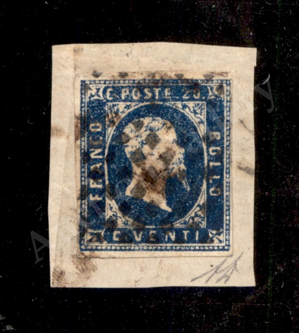 0083 1851 - 20 Cent (2) Su Frammento - Ottimi Margini - A.Diena (600) - Autres & Non Classés