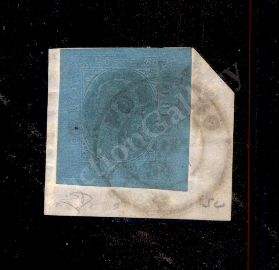 0087 1853 - 20 Cent (5) Su Frammento Da Fossano - Ottimi Margini - Diena (425+) - Sonstige & Ohne Zuordnung