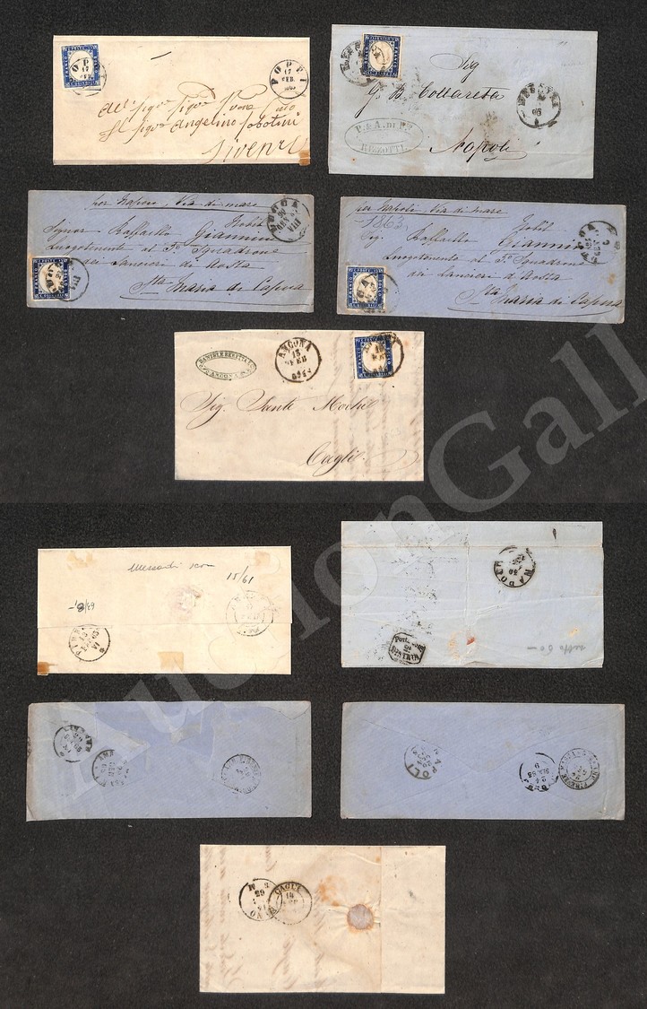 0135 1863 - 15 Cent (11) - Cinque Lettere Con Affrancature Singole - Insieme Di Buona Qualità - Da Esaminare - Autres & Non Classés