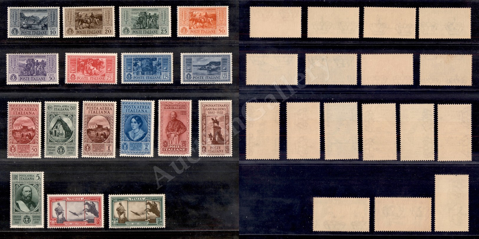 0186 1932 - Garibaldi (315/324 + Aerea 32/38) - Serie Completa Di 17 Valori P.O. + P.A. - Gomma Integra (850) - Autres & Non Classés