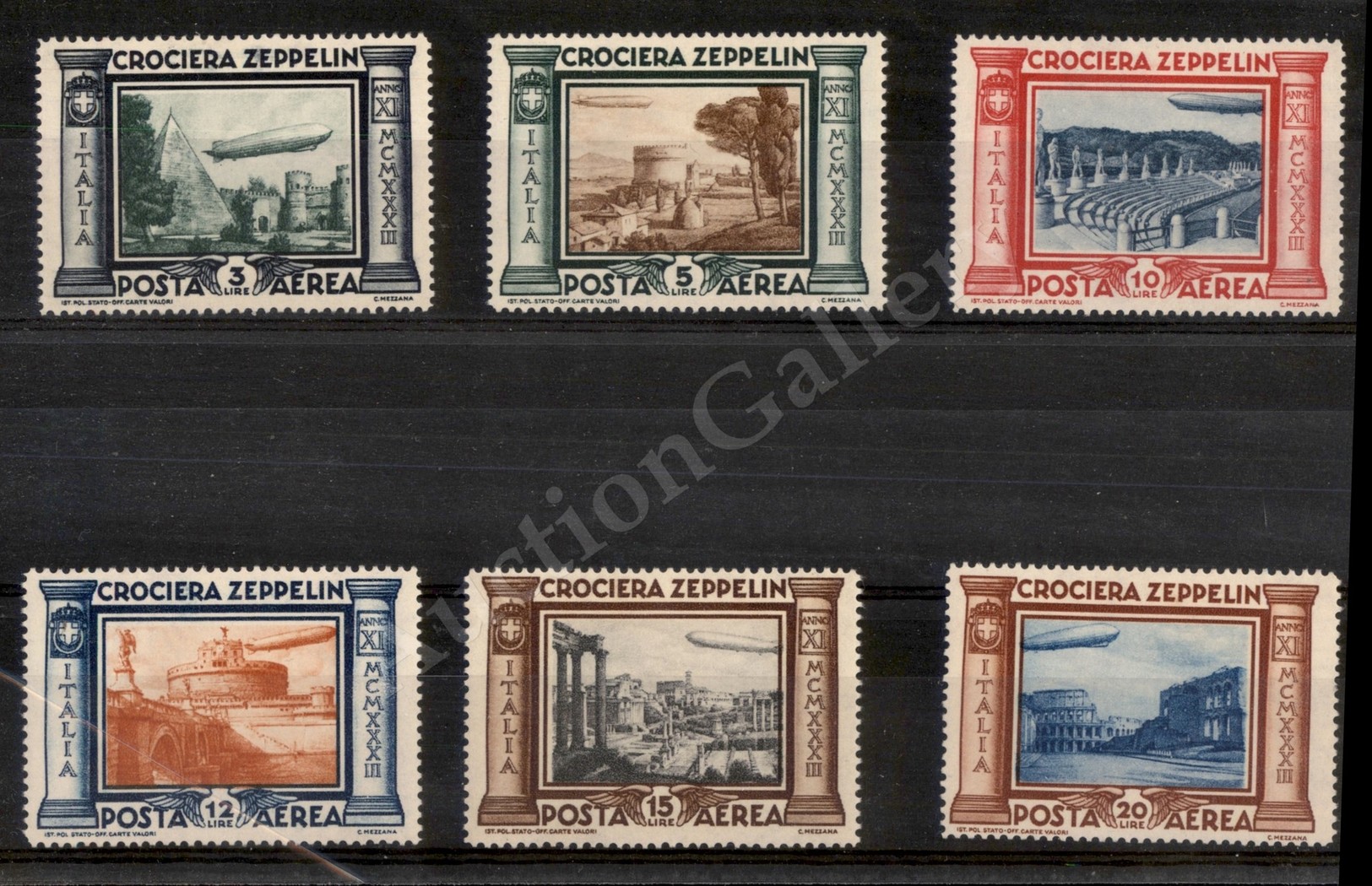 0208 1933 - Zeppelin (Aerea 45/50) - Serie Completa - Gomma Integra (400) - Autres & Non Classés