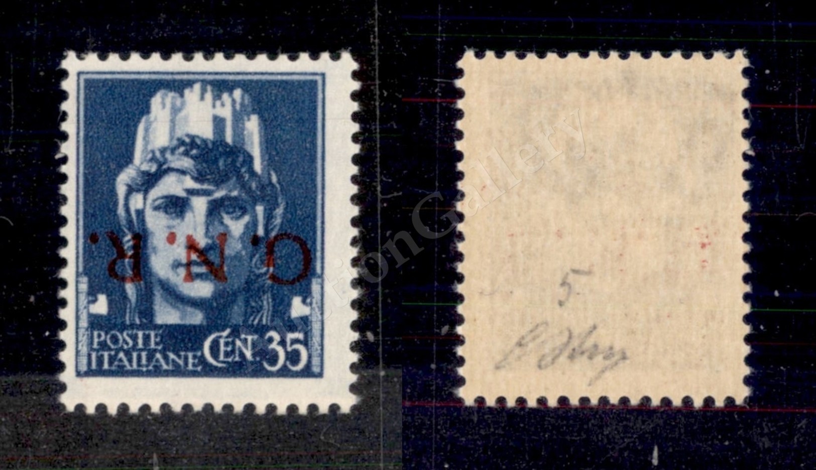 0271 1944 - 35 Cent (476a) Con Soprastampa Capovolta - Gomma Integra - Oliva (1.200) - Autres & Non Classés