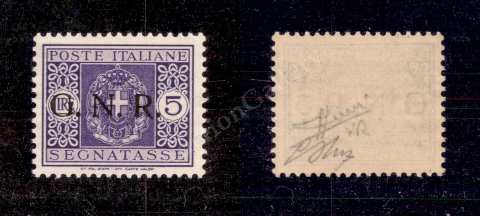 0332 1944 - 5 Lire (57 - Segnatasse) - Gomma Integra - Sorani + Oliva (900) - Autres & Non Classés