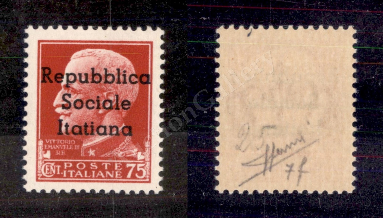 0408 Teramo - 1944 - 75 Cent Carminio (7h) Errore Itatiana - Gomma Integra - Sorani - Sonstige & Ohne Zuordnung