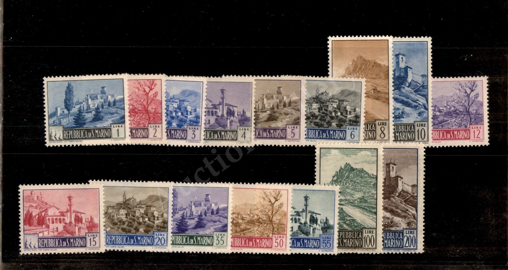 0554 1949/1950 - Paesaggi (342/355) - Serie Completa - Nuova Con Gomma (350) - Andere & Zonder Classificatie