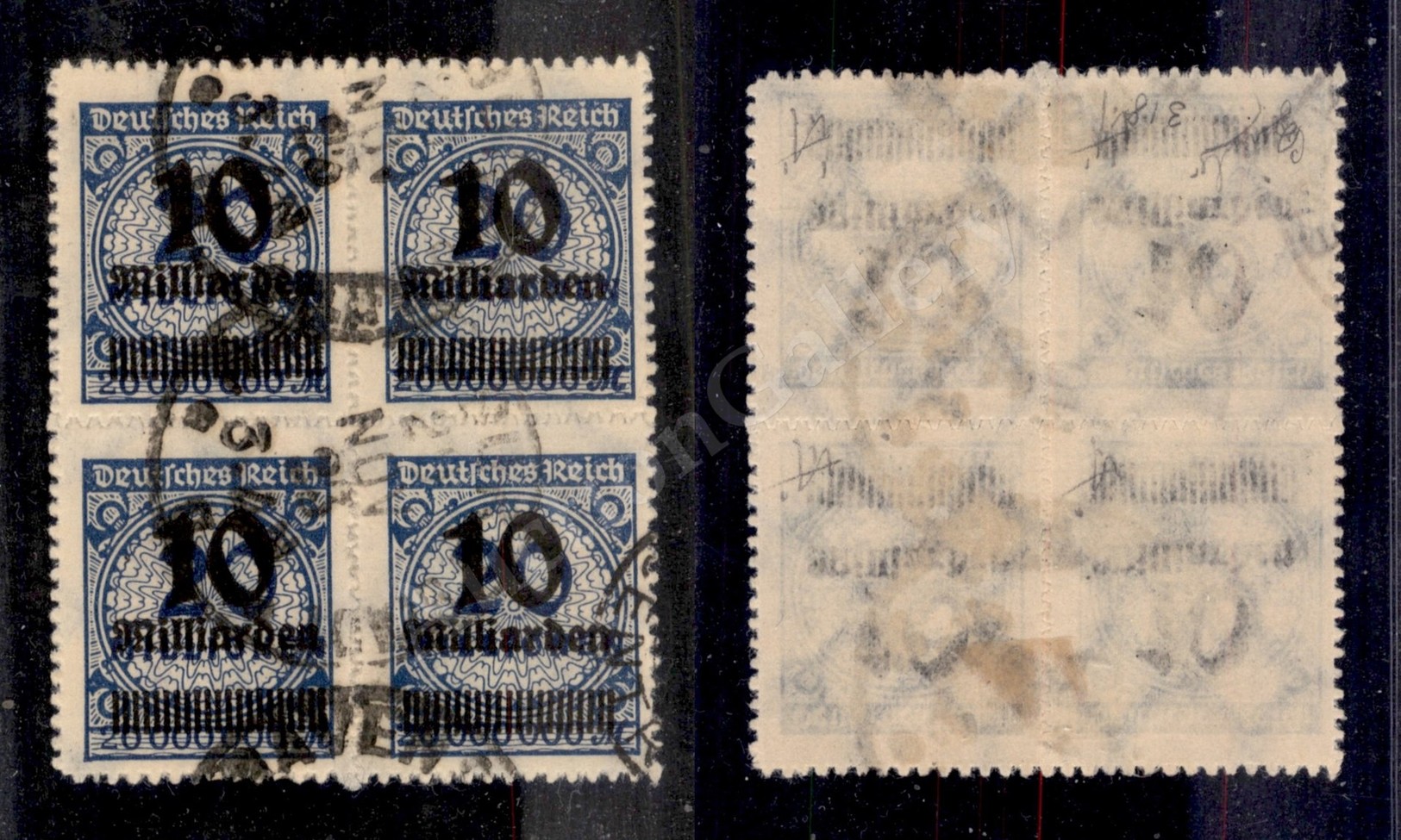 0594 1923 - Quartina 10 Md Su 20 Mn (318) Perforati Zig-zag - Rara - Cert. AG (520) - Sonstige & Ohne Zuordnung