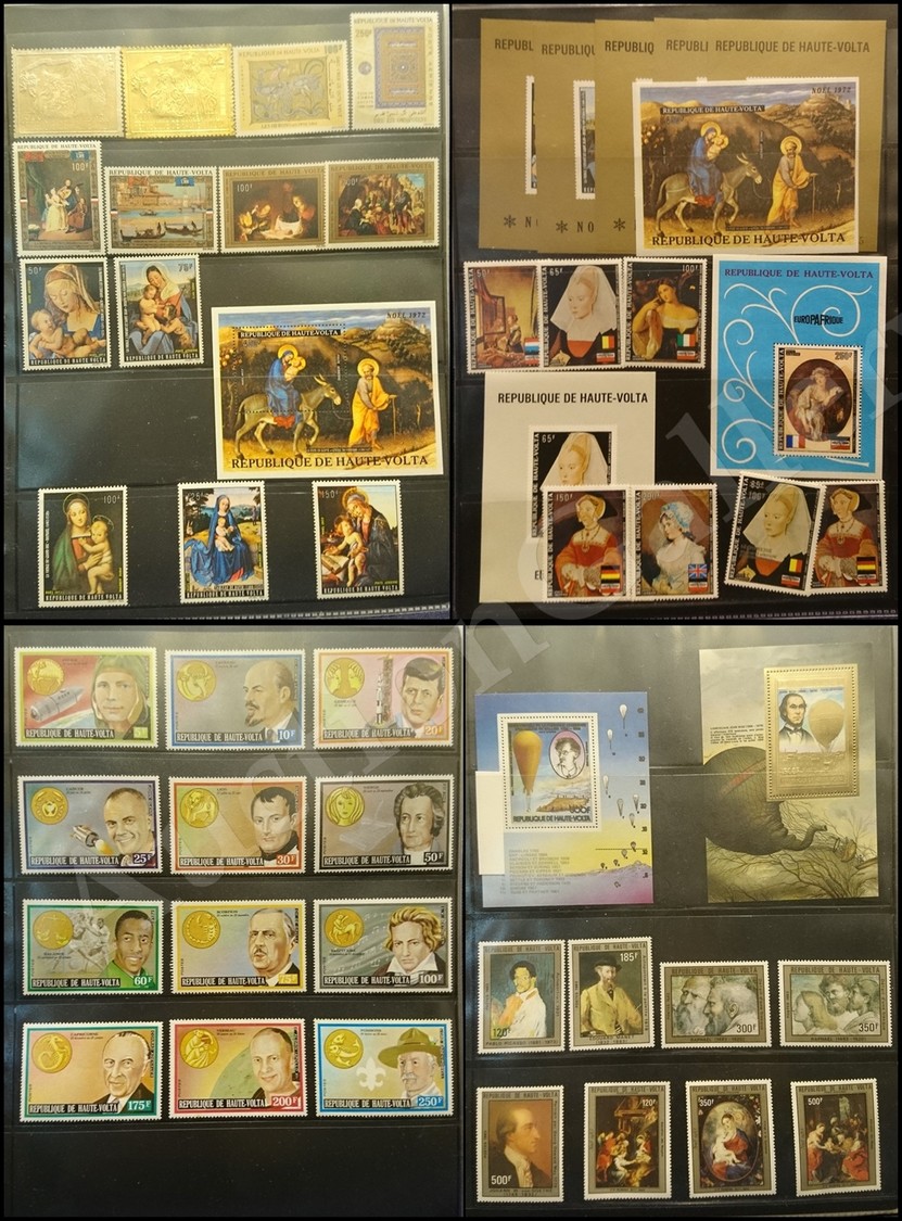 0826 BURKINA FASO - 1967/1998 - Collezione Con Serie E Foglietti Del Periodo In 6 Pagine Di Raccoglitore E 8 Fogli Prima - Autres & Non Classés