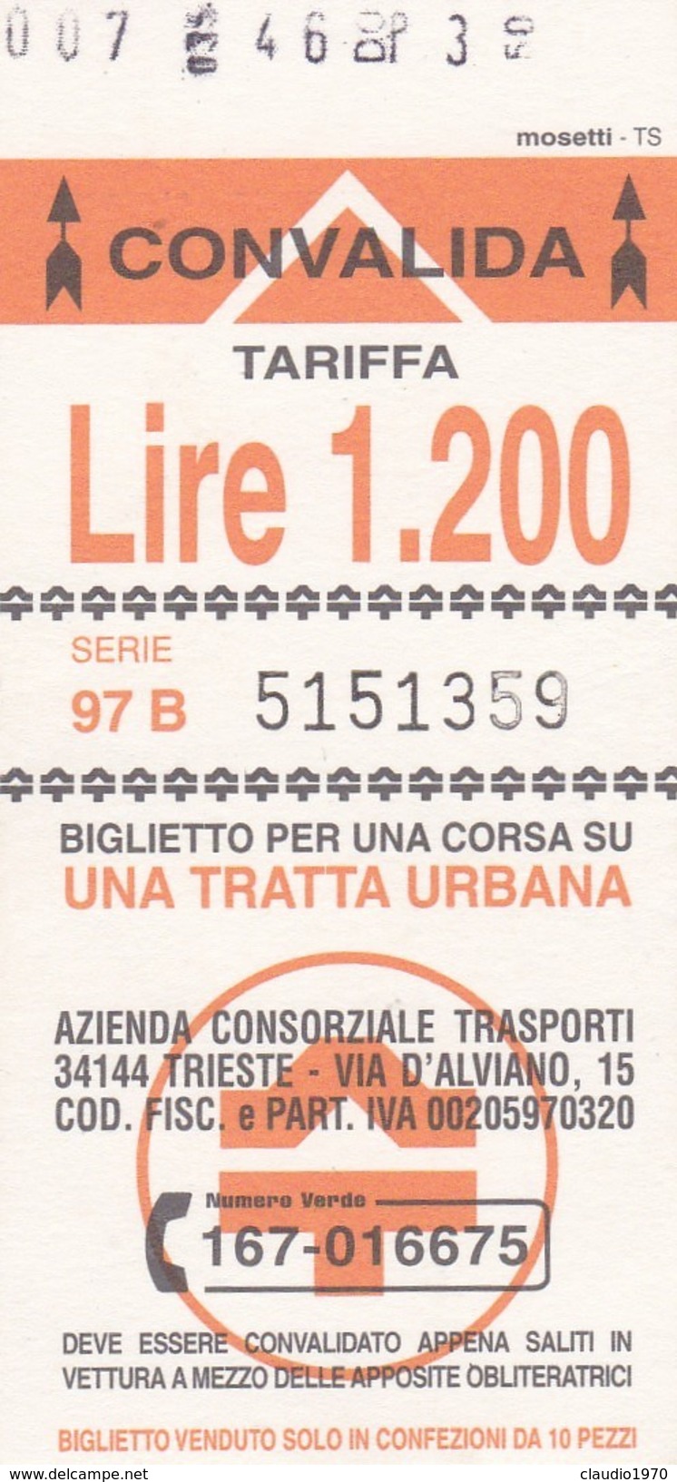 LOTTO DI 8  BIGLIETTI DI TRASPORTO - Altri & Non Classificati