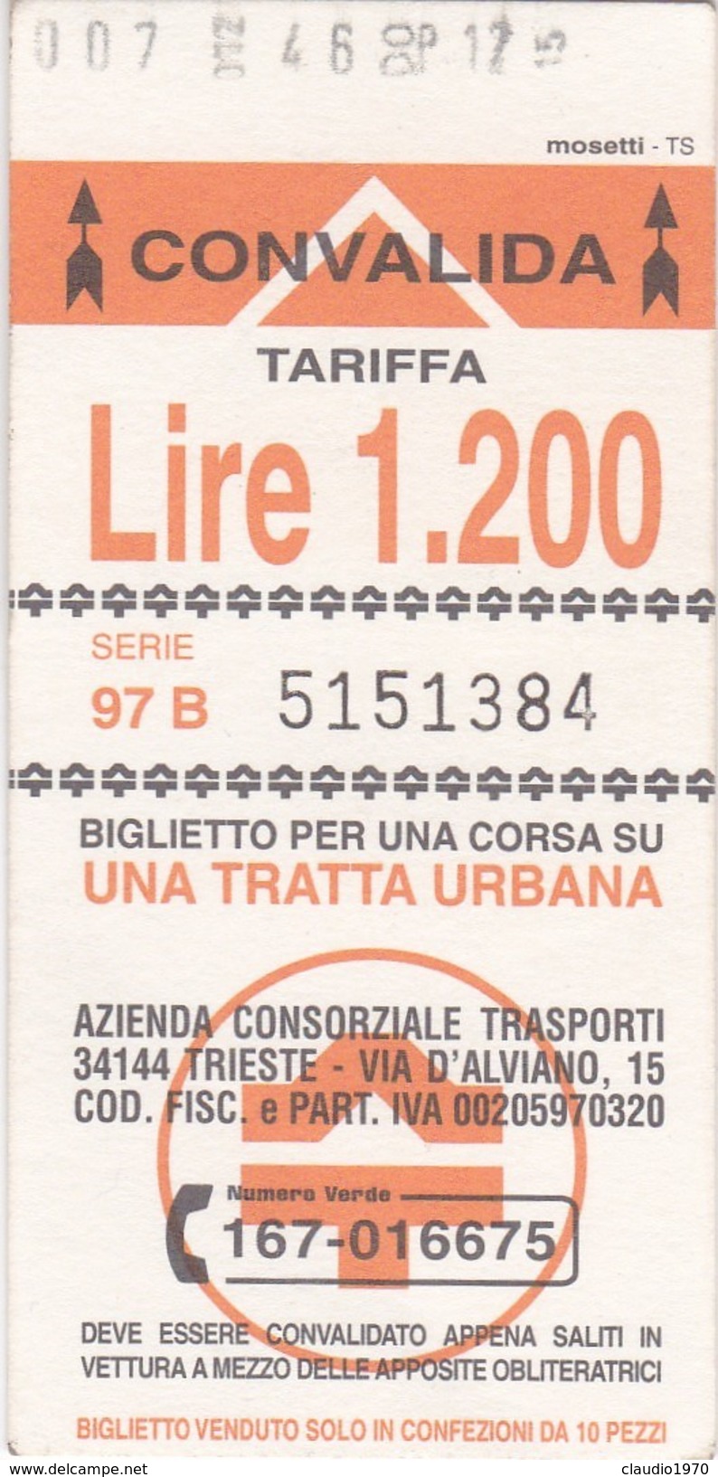 LOTTO DI 8  BIGLIETTI DI TRASPORTO - Altri & Non Classificati