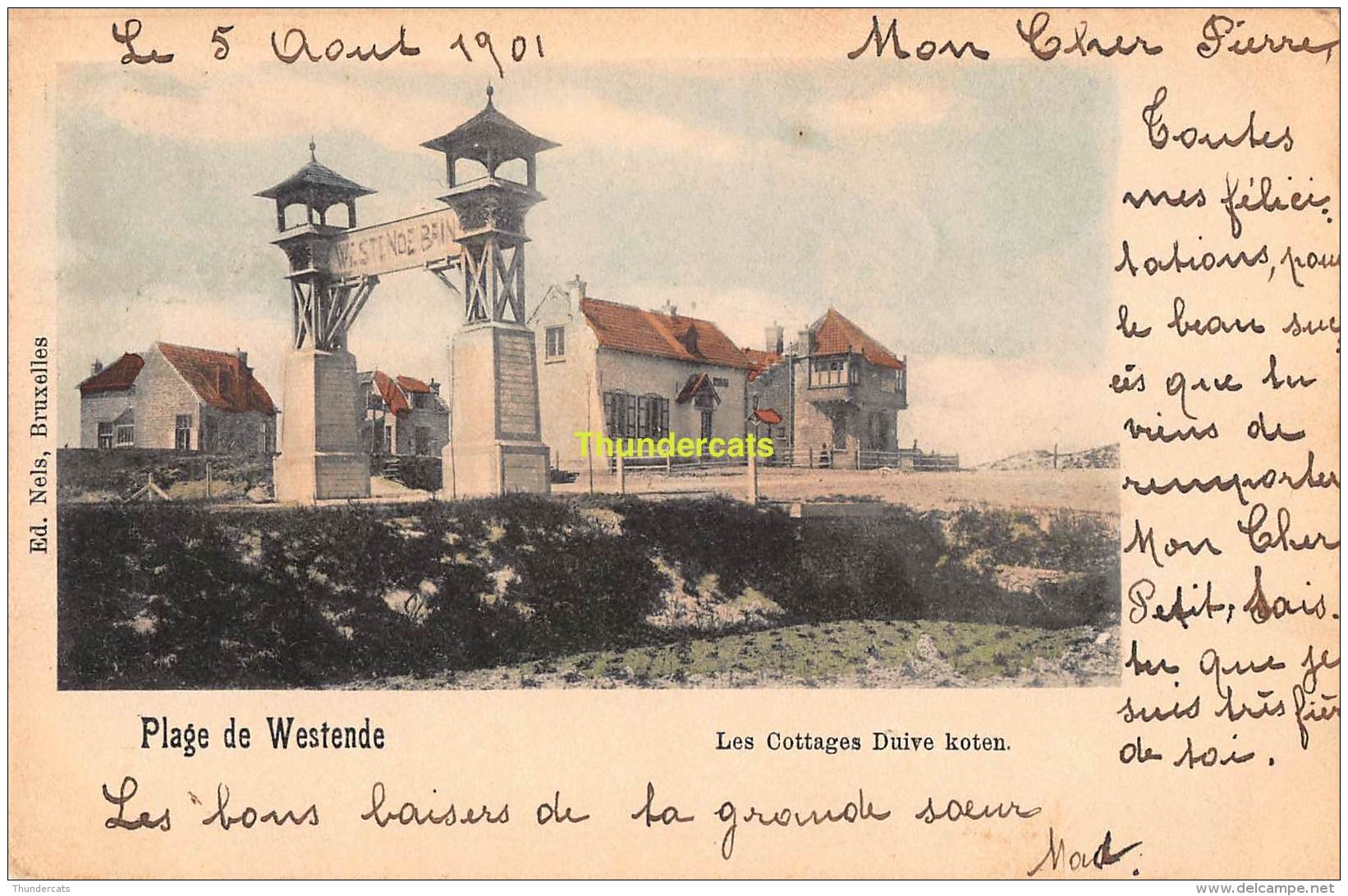 CPA PLAGE DE WESTENDE LES COTTAGES DUIVE KOTEN - Westende