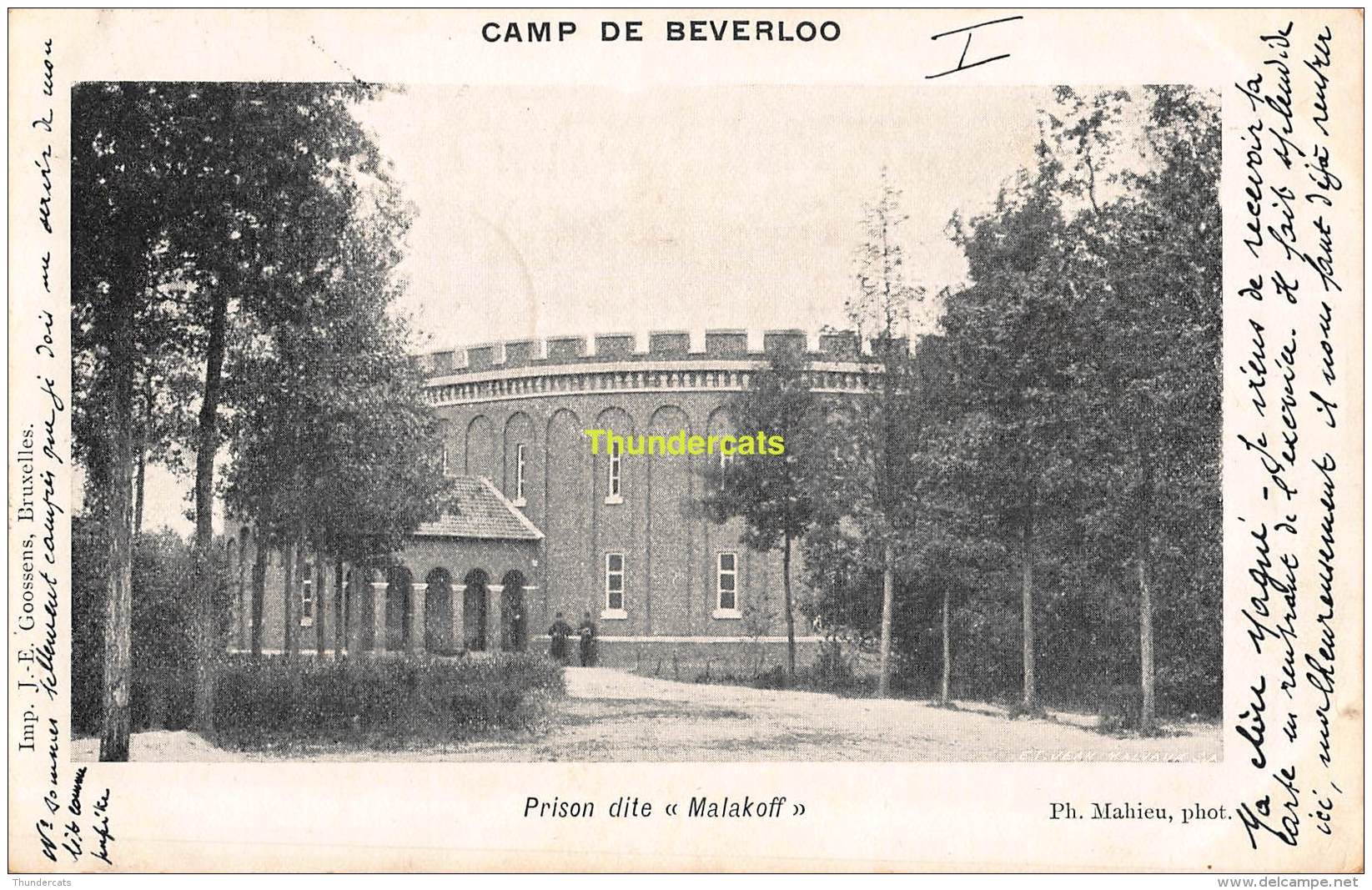 CPA CAMP DE BEVERLOO IMP. GOOSSENS MAHIEU PRISON DITE MALAKOFF - Leopoldsburg (Camp De Beverloo)