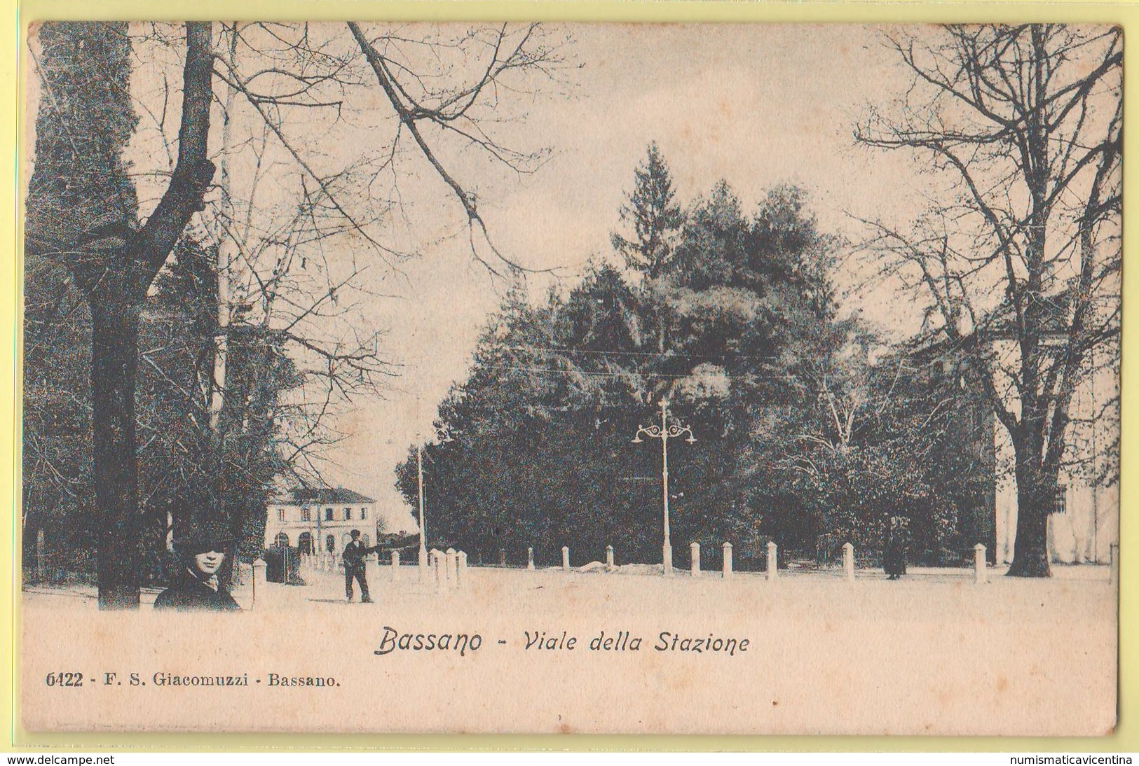 Bassano Vicenza Viale Della Stazione Treni Cp 1908 - Vicenza