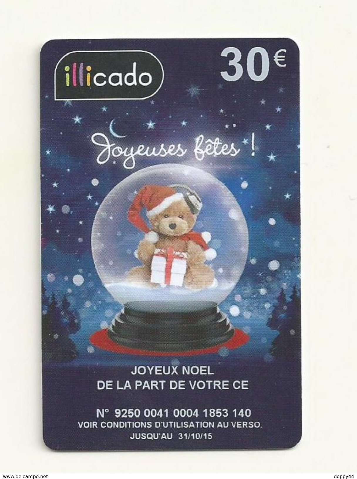 CARTE CADEAU  ILLICADO 30 EUROS  VIDE - Cartes Cadeaux