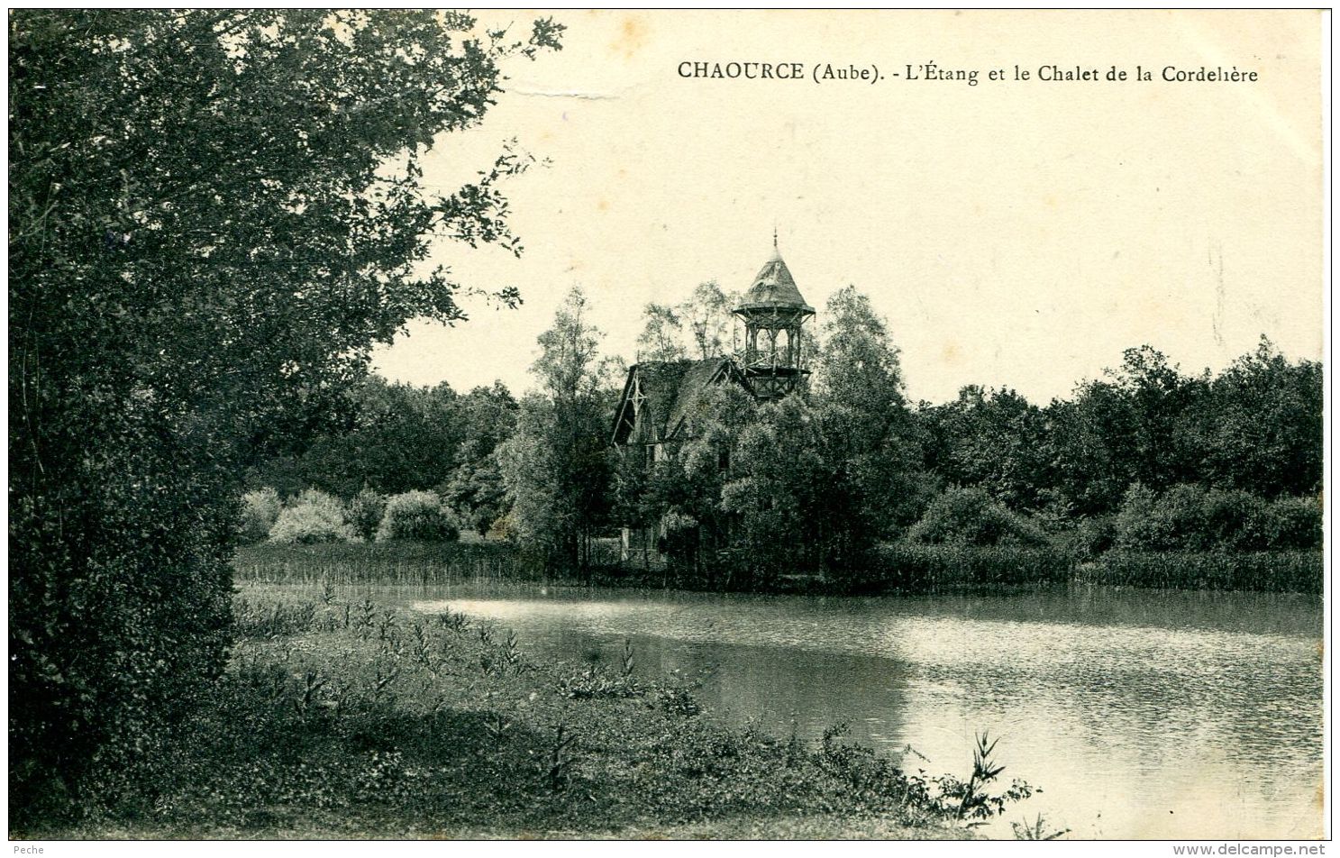 N°55796 -cpa Chaource -l'étang Et Le Chalet De La Cordelière- - Chaource