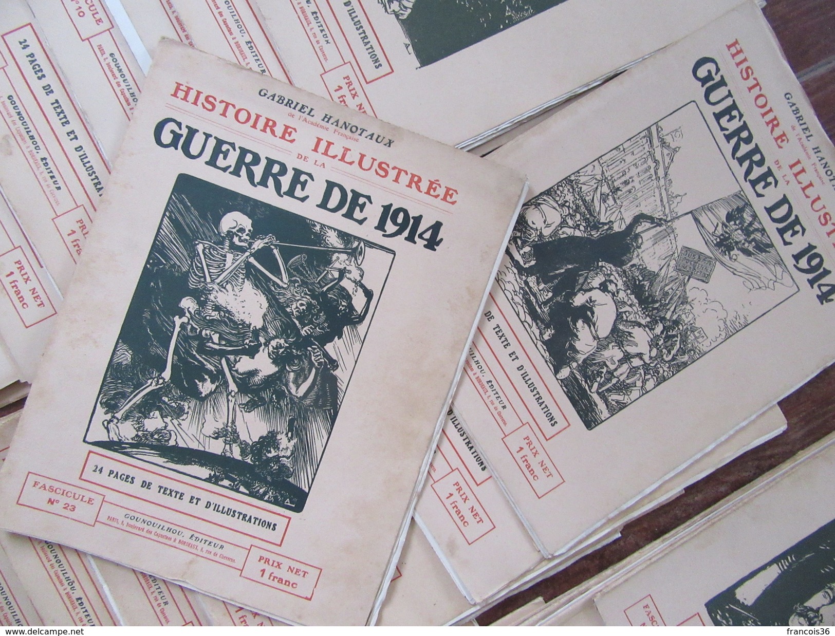 Lot De 60 REVUES Série Histoire Illustrée De La GUERRE De 1914 Par Gabriel Hanotaux - 1900 - 1949