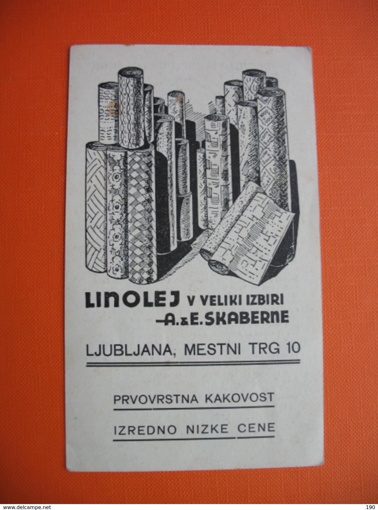 LINOLEJ,A&E.SKABERNE,LJUBLJANA.Cooking - Publicités