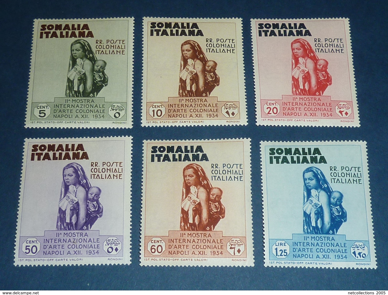 TIMBRES SOMALIA ITALIANA - POSTE COLONIALI ITALIANE N°188 à N°193 - NEUF SANS CHARNIERE (T) - Somalie