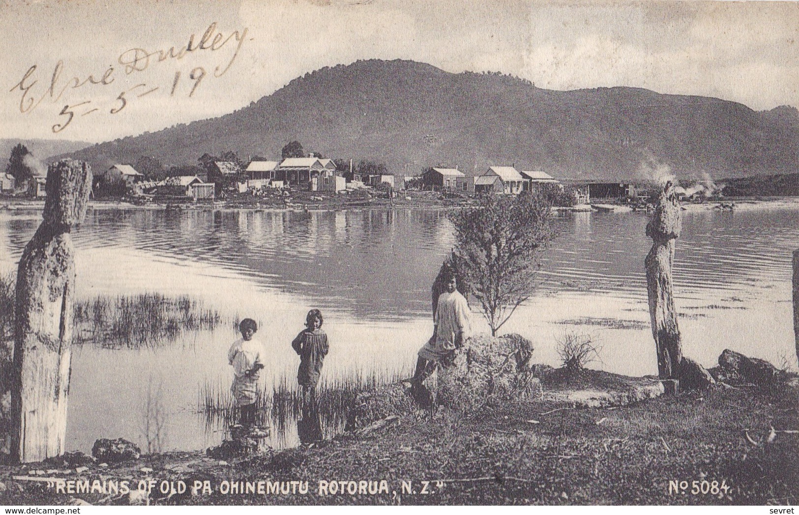 "REMAINS OF OLD PA OHINEMUTU ROTORUA, N.Z. "- N° 5084. Carte RARE - Nouvelle-Zélande