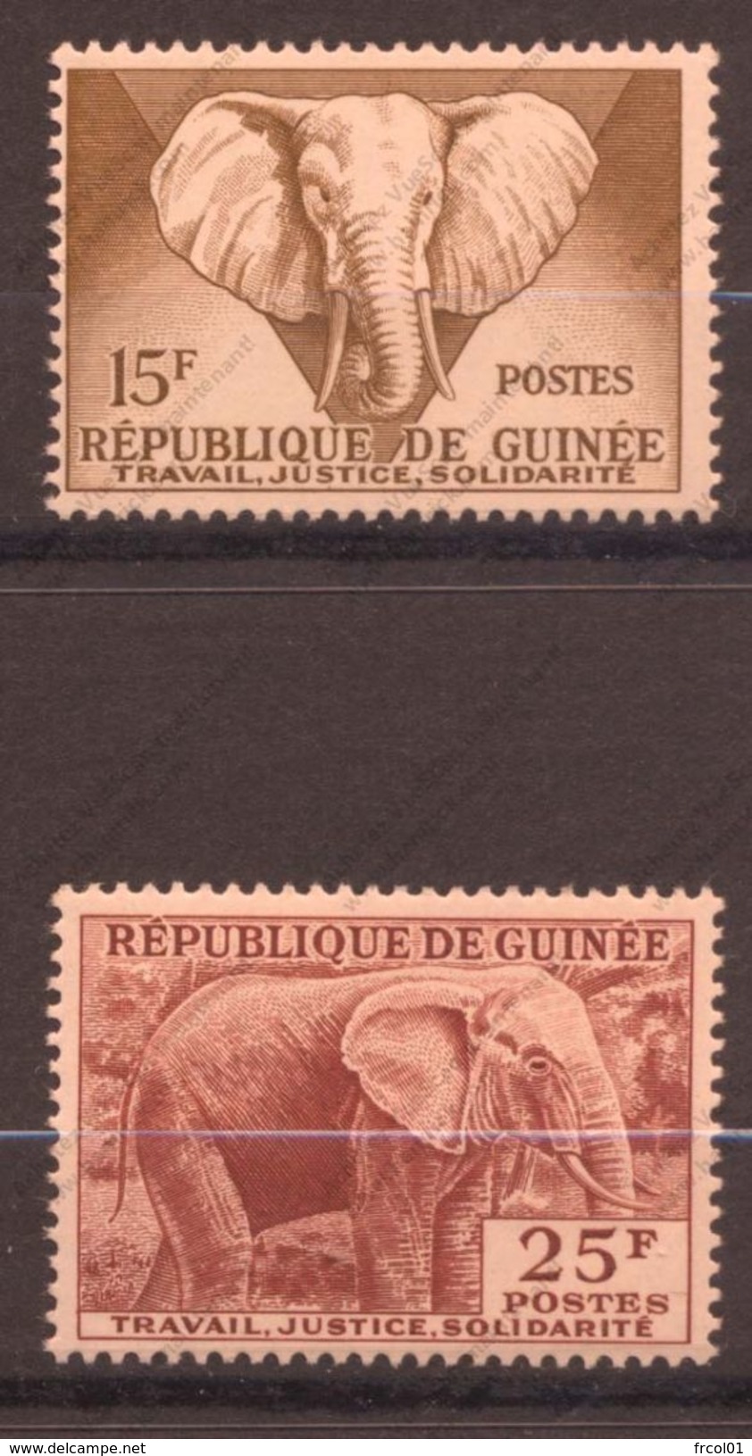 Guinée (république)	, Yvert 13&15, Scott 185&187, MNH - Guinea (1958-...)