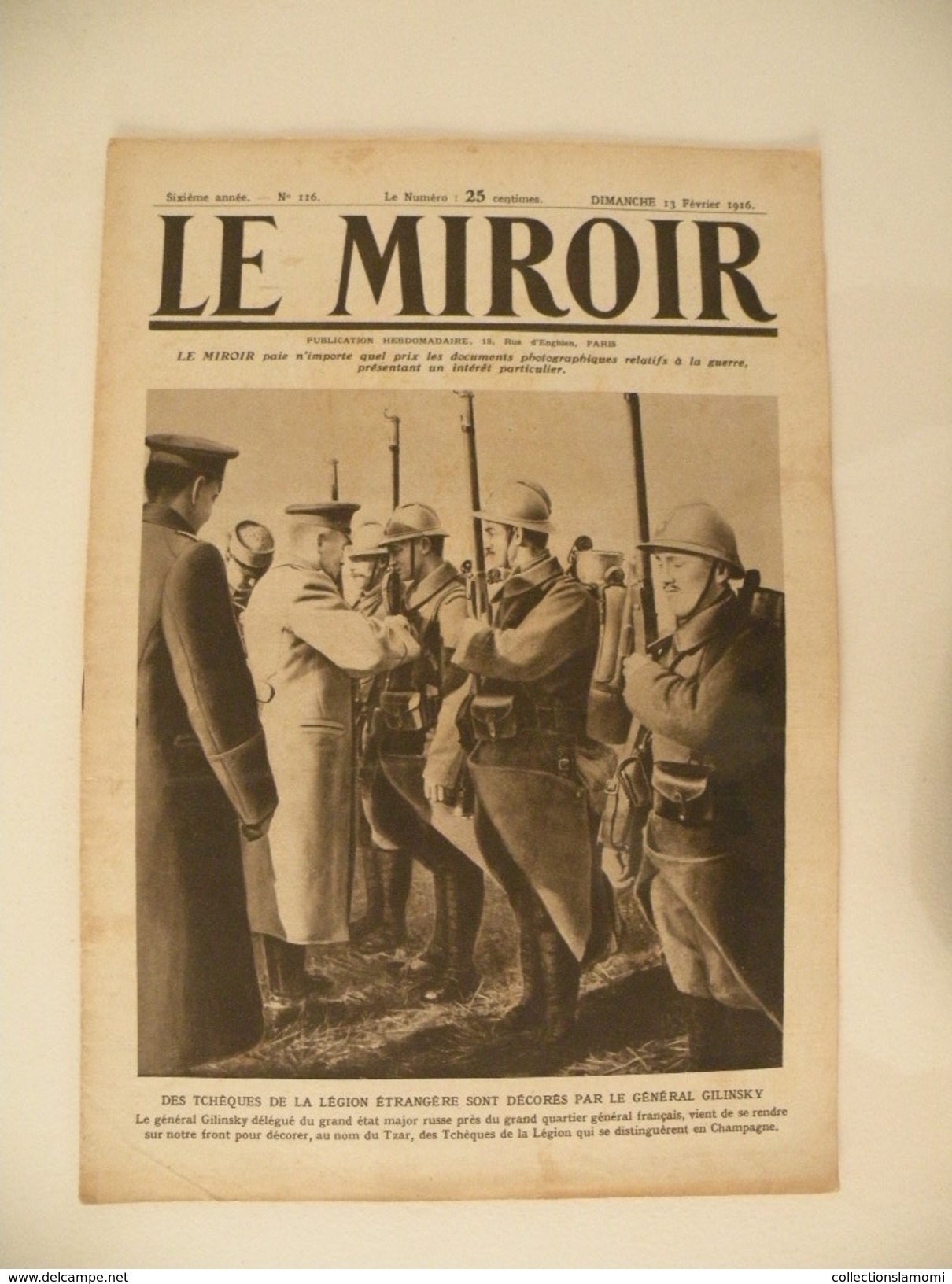 Le Miroir Guerre 1914/1918> Journal N°116 > 13.2.1916 >Offensive Givenchy,incidents De Lausanne,les Mineurs à Luxembourg - Guerre 1914-18