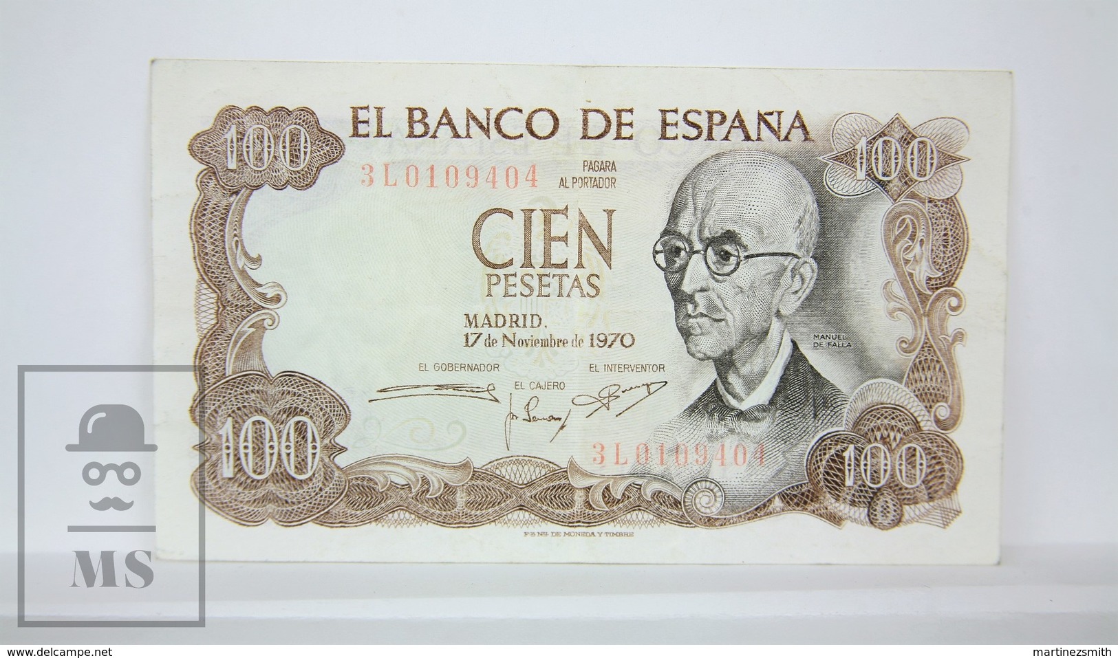 Spain/ España 100 Pesetas/ Ptas Spanish Banknote, Francisco Franco - Issued 1970, Colour Variety - VF Quality - 5 Peseten