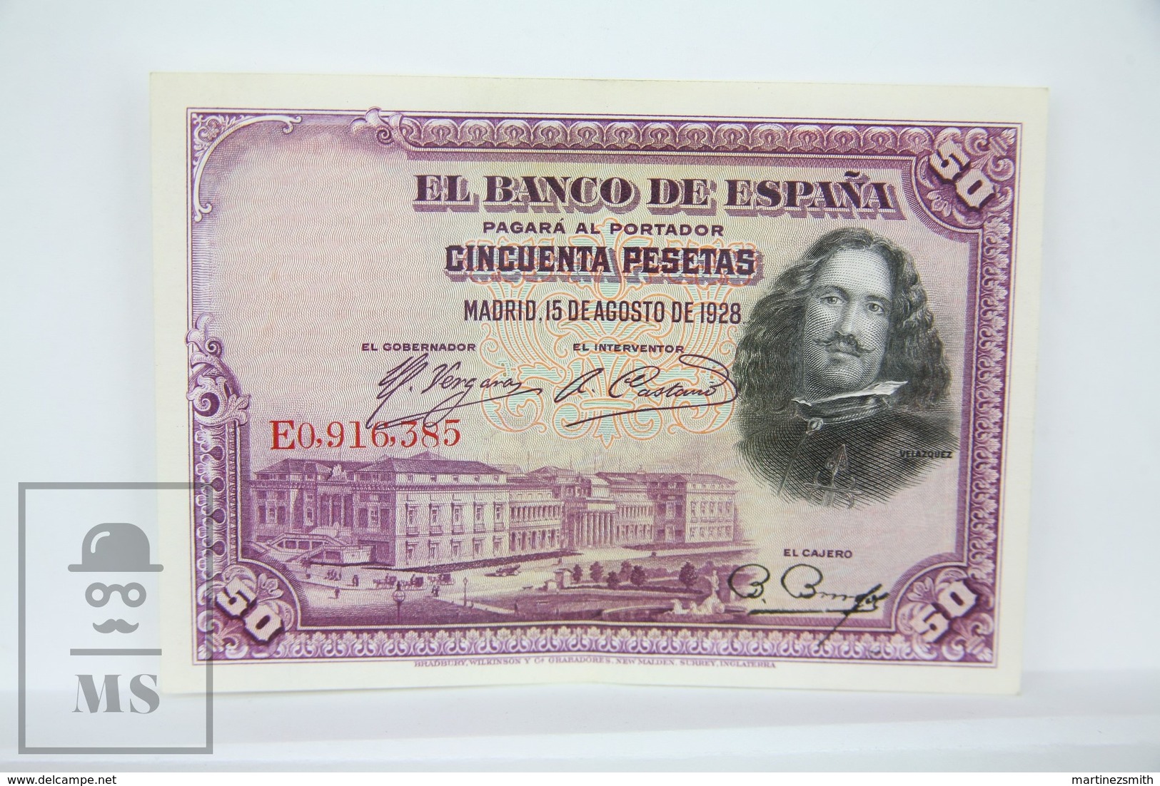 Spain/ España 50 Pesetas/ Ptas Spanish Banknote - Issued 1928 - VF Quality - 50 Pesetas