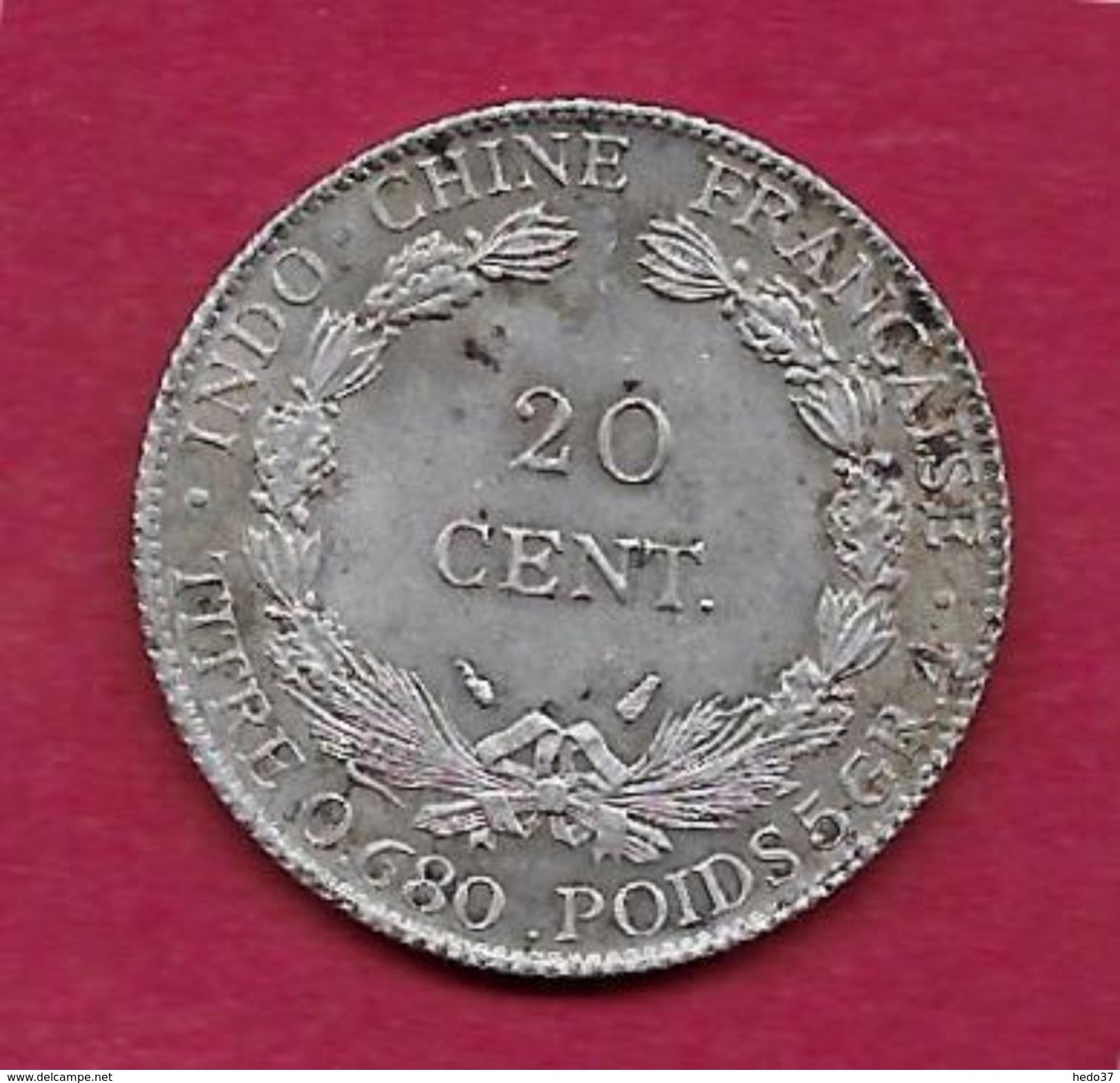 Indochine - 20 Centimes - 1937 - Argent - Autres – Asie