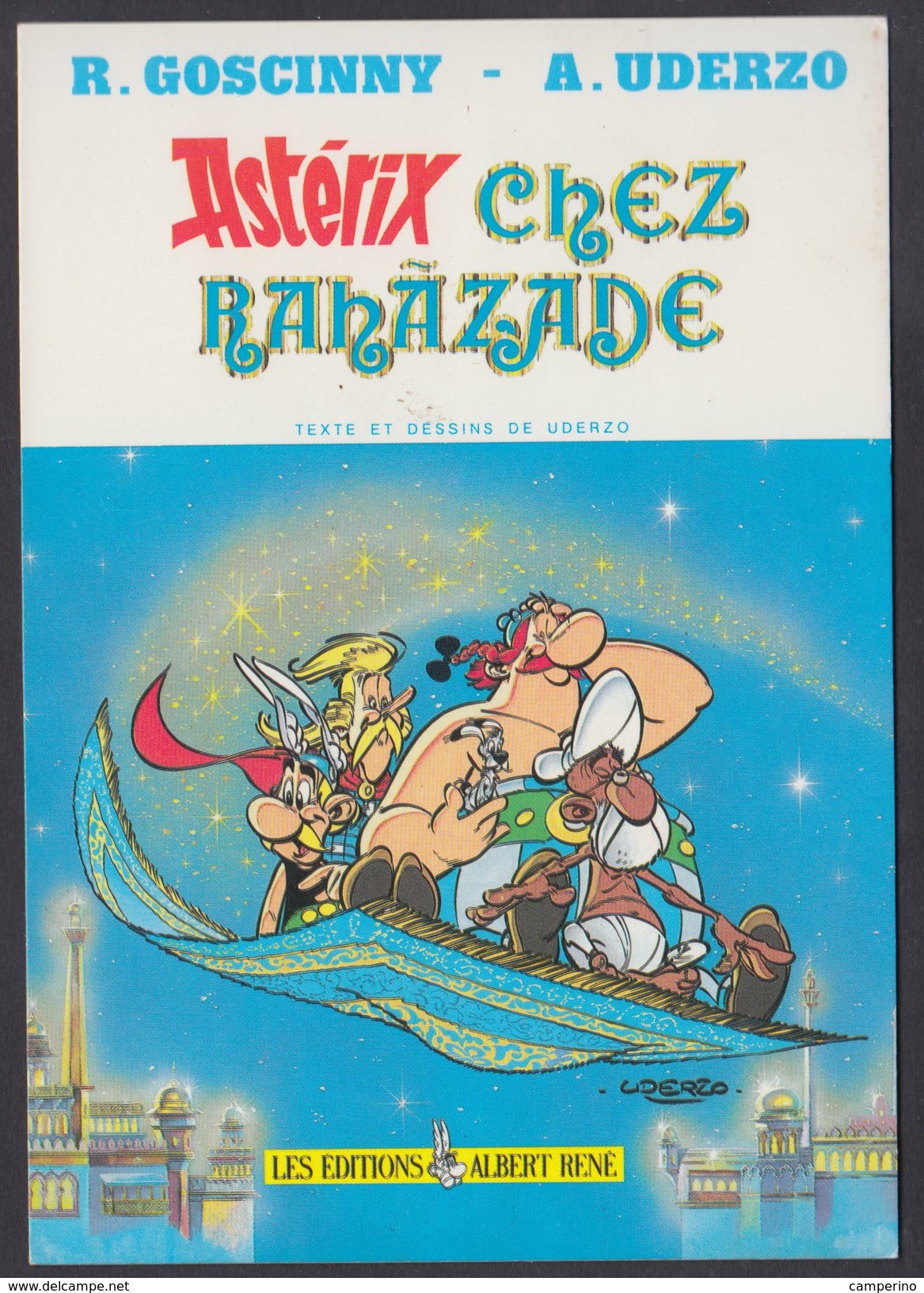 Série Asterix Uderzo " Asterix Chez Rahazade " Carte Postale - Bandes Dessinées