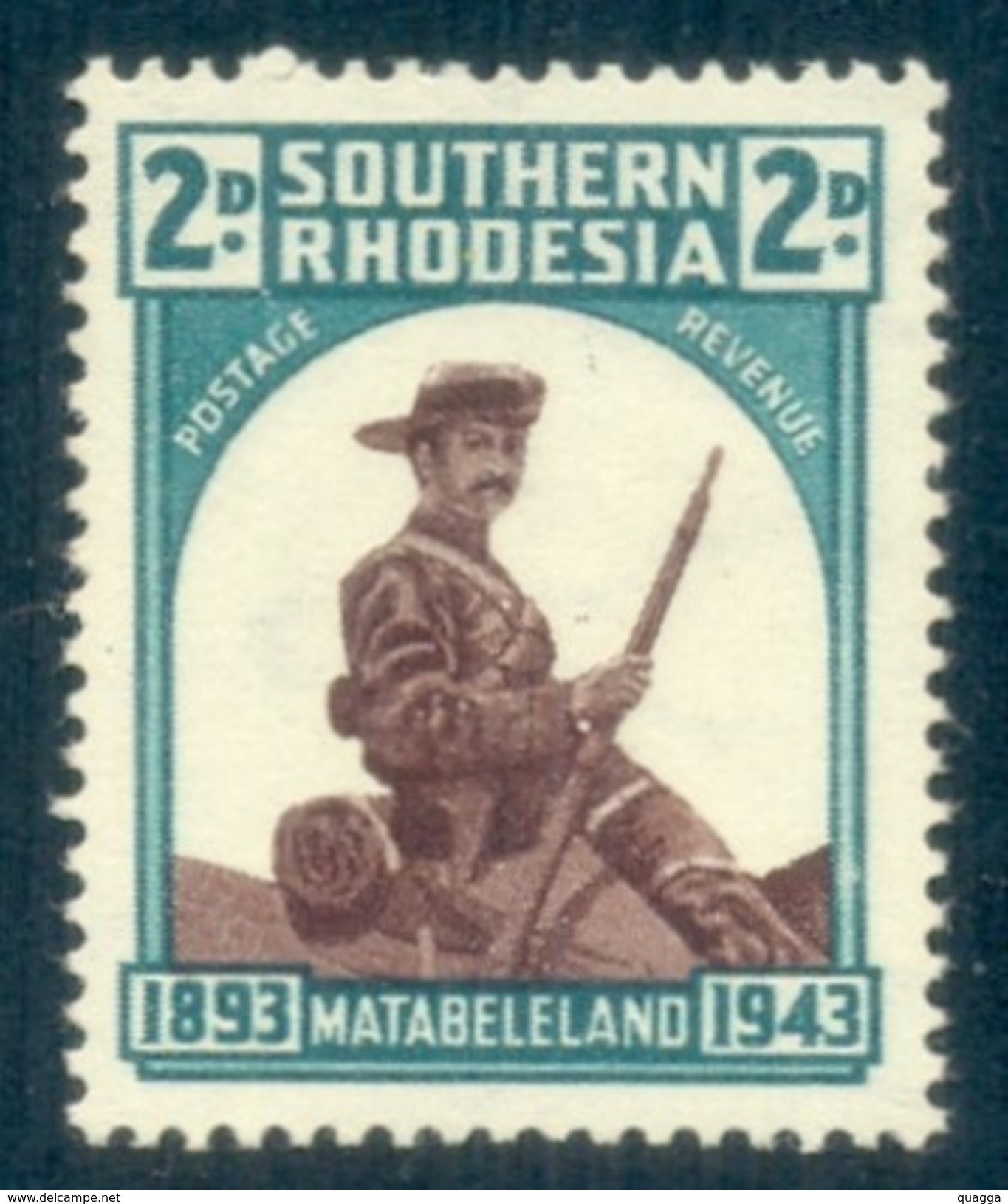 Southern Rhodesia 1943. 2d Occupation Matabeleland, SACC 63*, SG 61*. - Südrhodesien (...-1964)