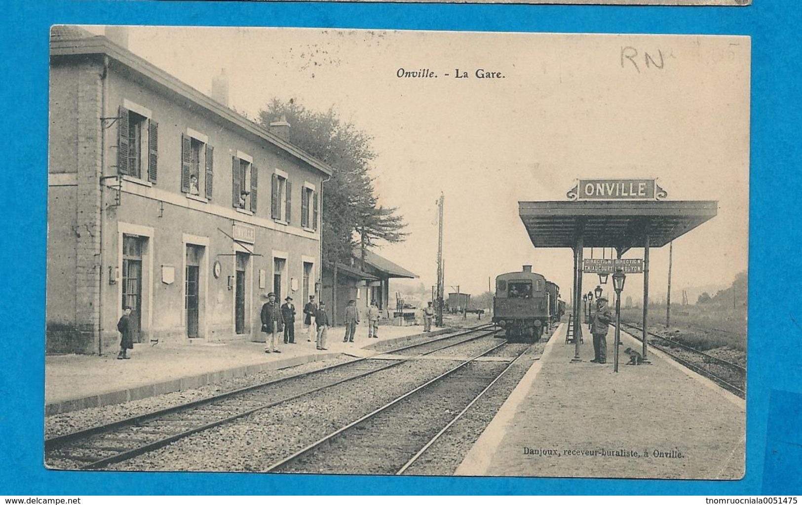 ONVILLE        La Gare     Animées   écrite En 1906 - Autres & Non Classés