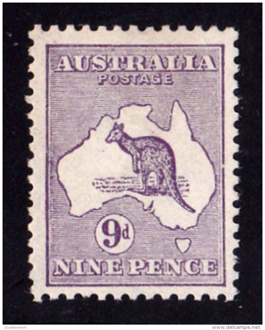 Australia 1913 Kangaroo 9d Violet 1st Watermark MH - Listed Variety - Ungebraucht
