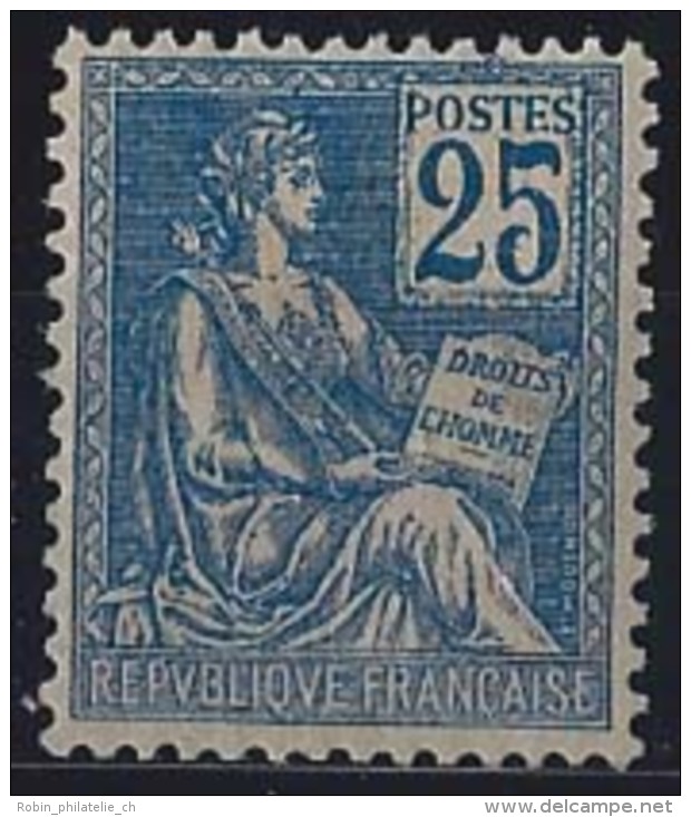 France XXème Siècle  N° 118 25c Mouchon Bleu Tyype II Qualité: ** Cote: 485 Â€ - 1900-02 Mouchon