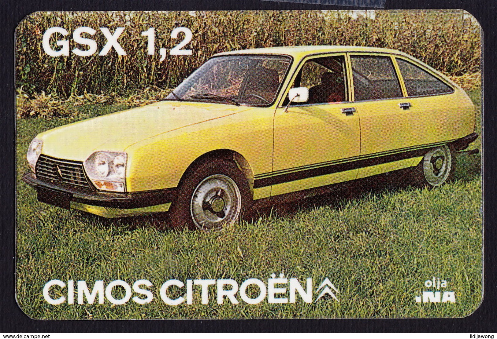 SERBIA GSX 1,2 CIMOS CITROEN AUTO CAR POCKET CALENDAR 1978  (see Sales Conditions) - Petit Format : 1971-80