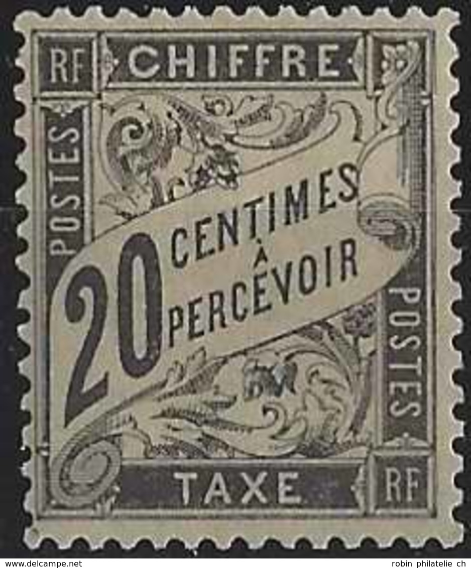 France Taxes N° 17 20c Noir Qualité: ** Cote: 500 Â€ - 1859-1959 Neufs