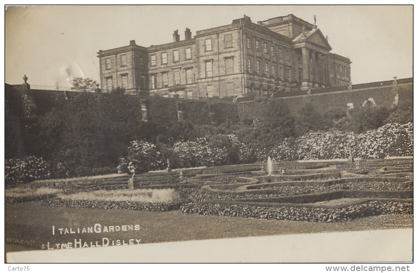 Royaume-Uni - Disley -  Italian Gardens And Lyme Hall - Lyme Park -  Postmarked Disley 1915 Aigrefeuille D'Aunis - Autres & Non Classés