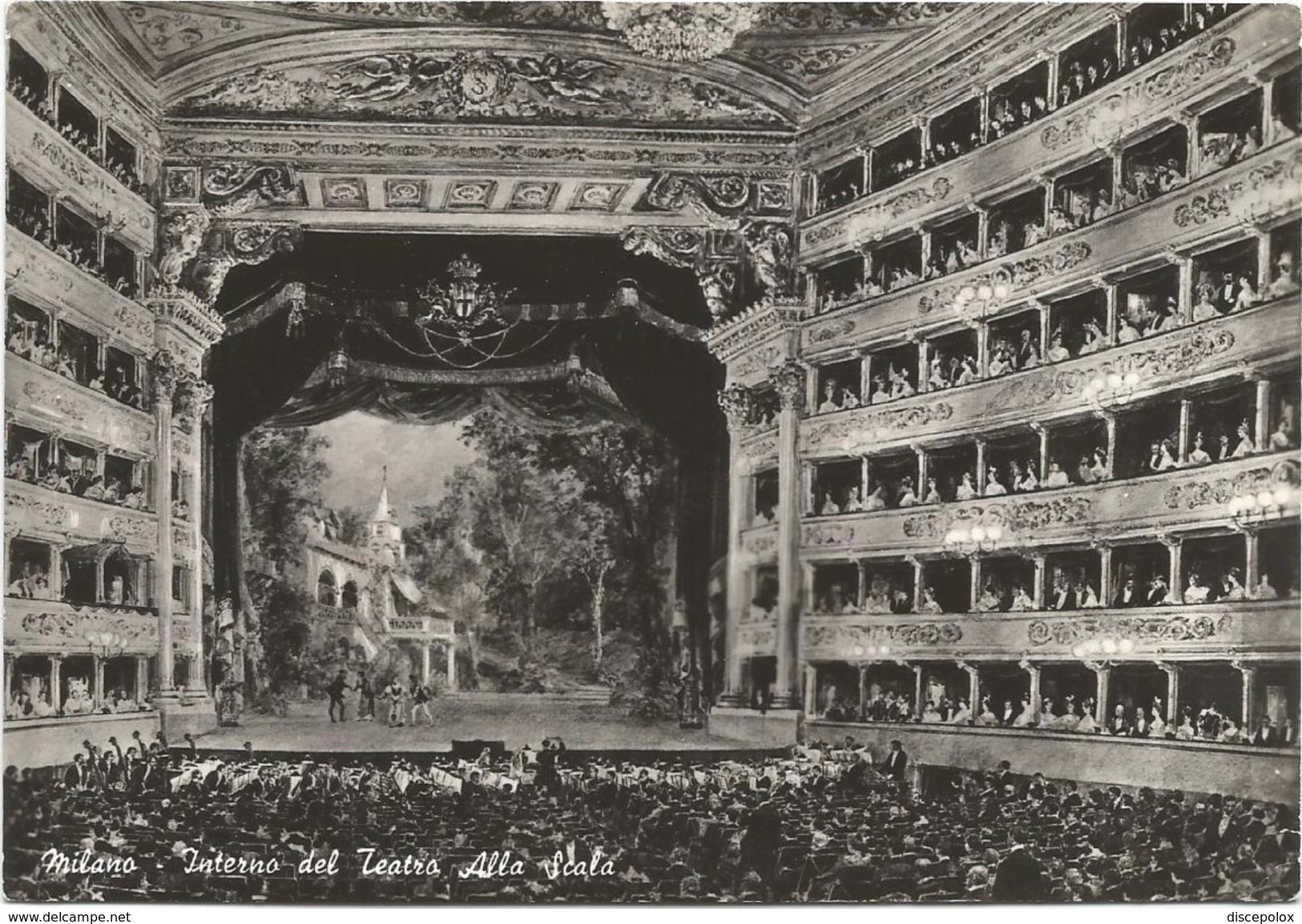 Z4977 Milano - Teatro Alla Scala - Interno / Viaggiata 1955 - Milano (Milan)