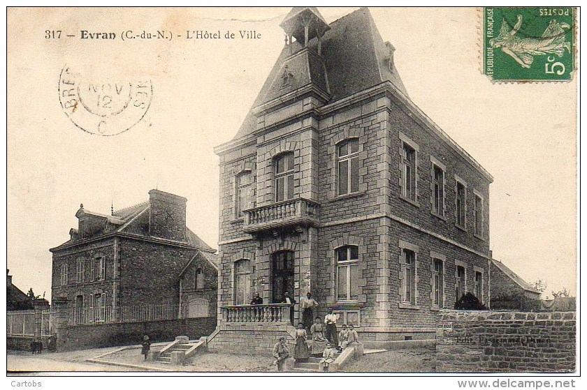 22 EVRAN  L'Hôtel De Ville - Evran