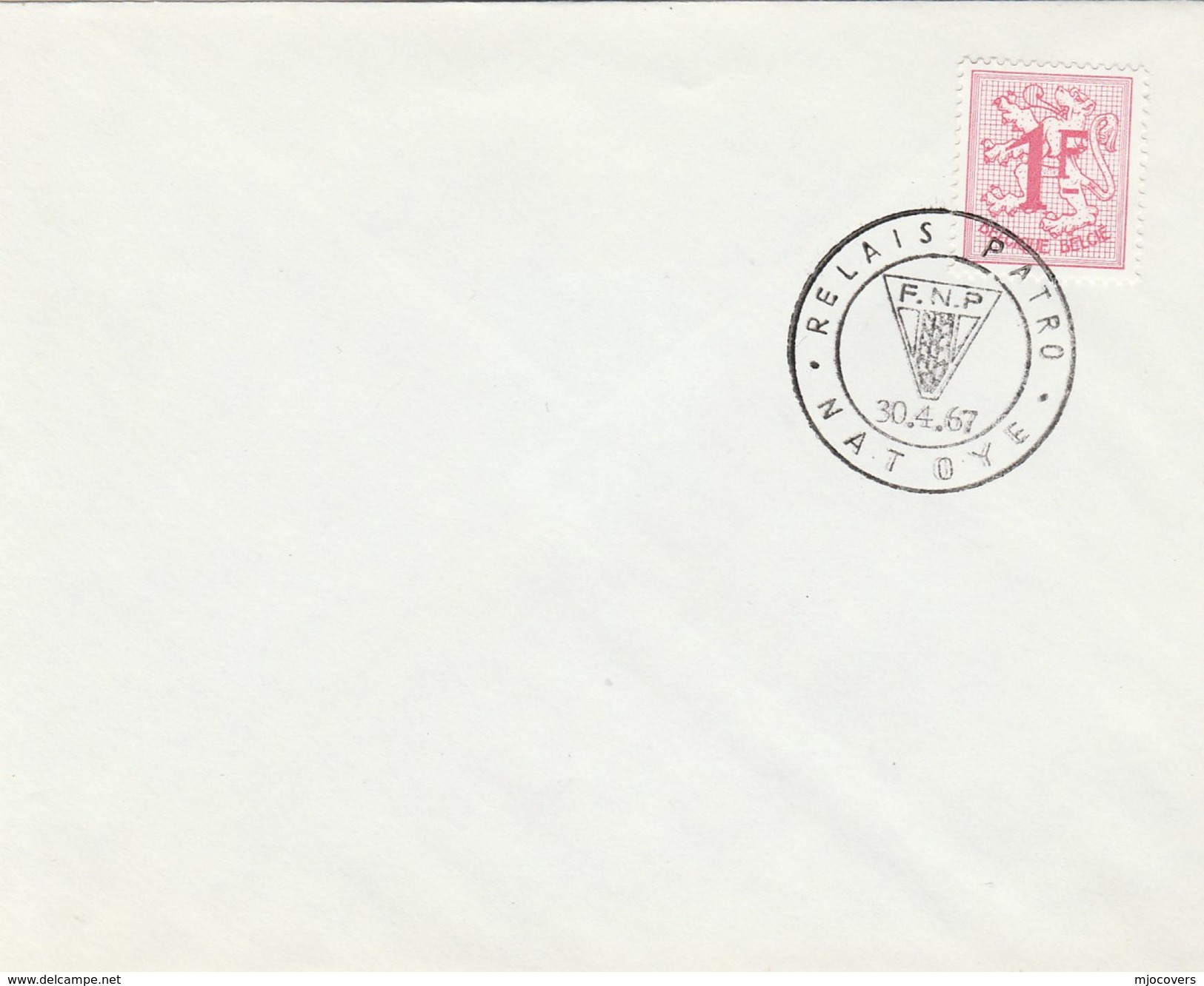 1967 BELGIUM COVER EVENT Pmk  FPN Catholic YOUTH MOVEMENT, NATOYE, Stamps Religion Christianity - Christianity