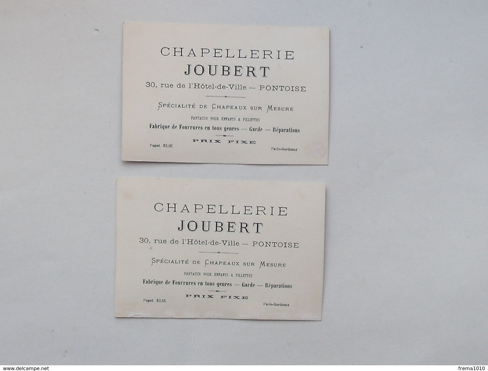 PONTOISE (95): CHROMO Chapellerie JOUBERT - Lot 2 Différents Même Série - MALBROUCH Chanson Guerre - Rue Hôtel De Ville - Autres & Non Classés