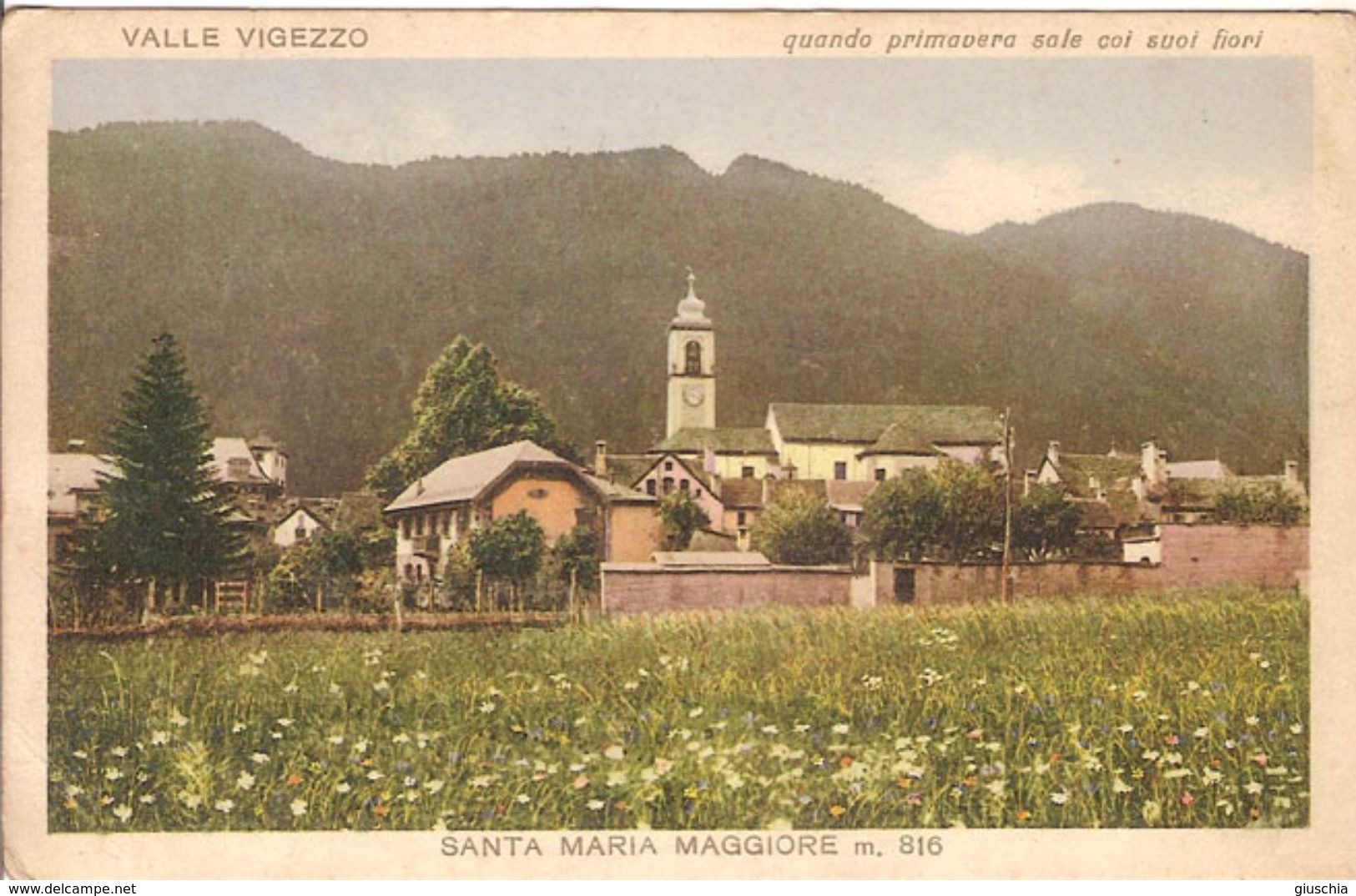 (C).Santa Maria Maggiore(VB).Panorama.F.to Piccolo.Viaggiata (c17) - Verbania