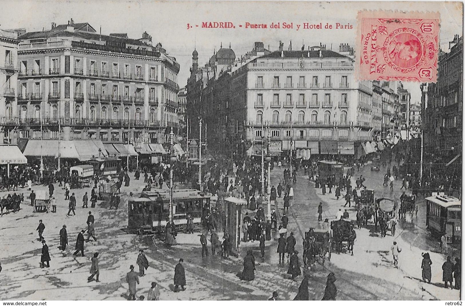 1913 MADRID - Puerta Del Sol, Hotel De Paris - Madrid