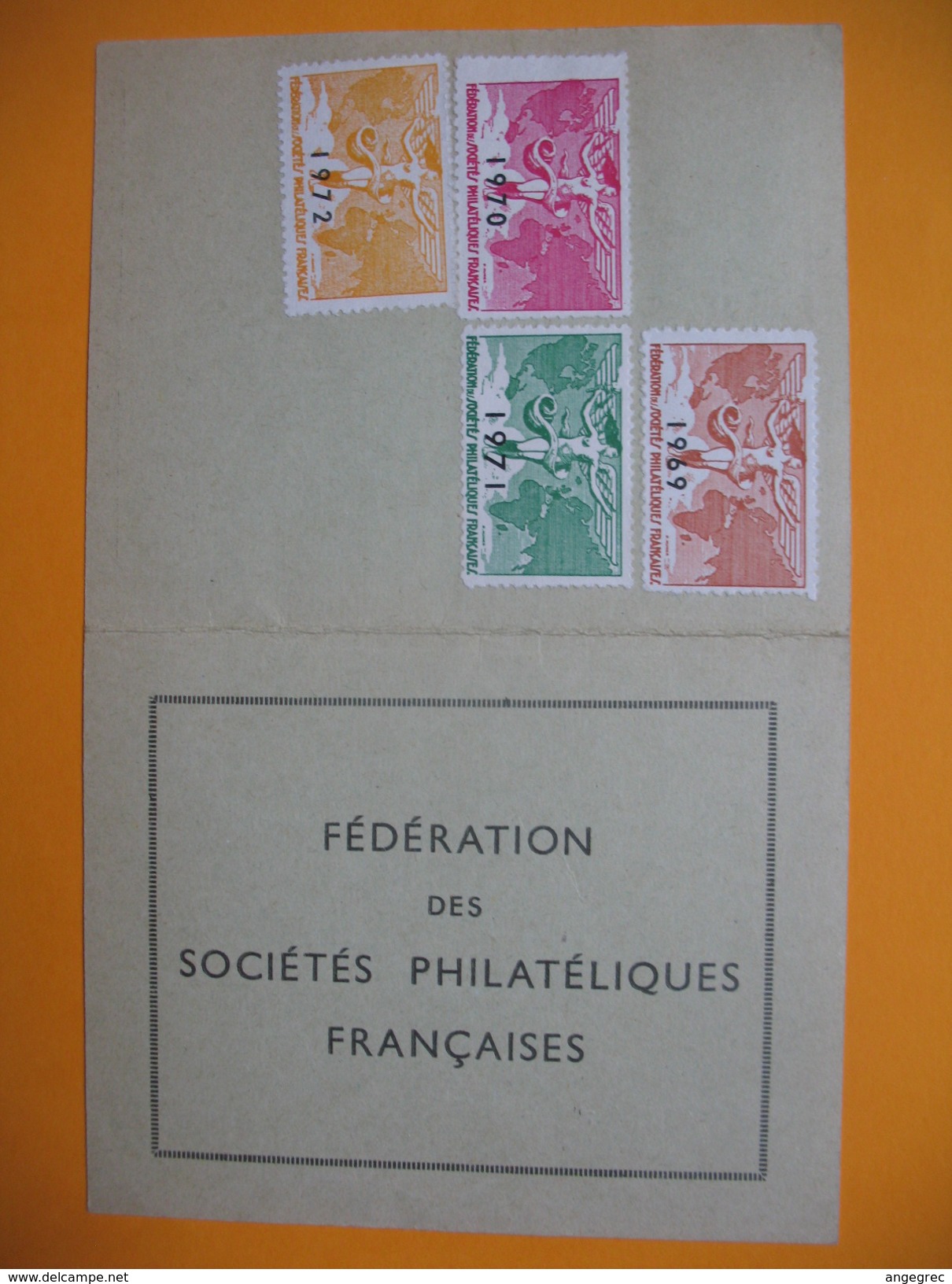 Carte De Membre Philatélie  Vignette  1960 à 1966 Et 1969 à 1972 - Autres & Non Classés