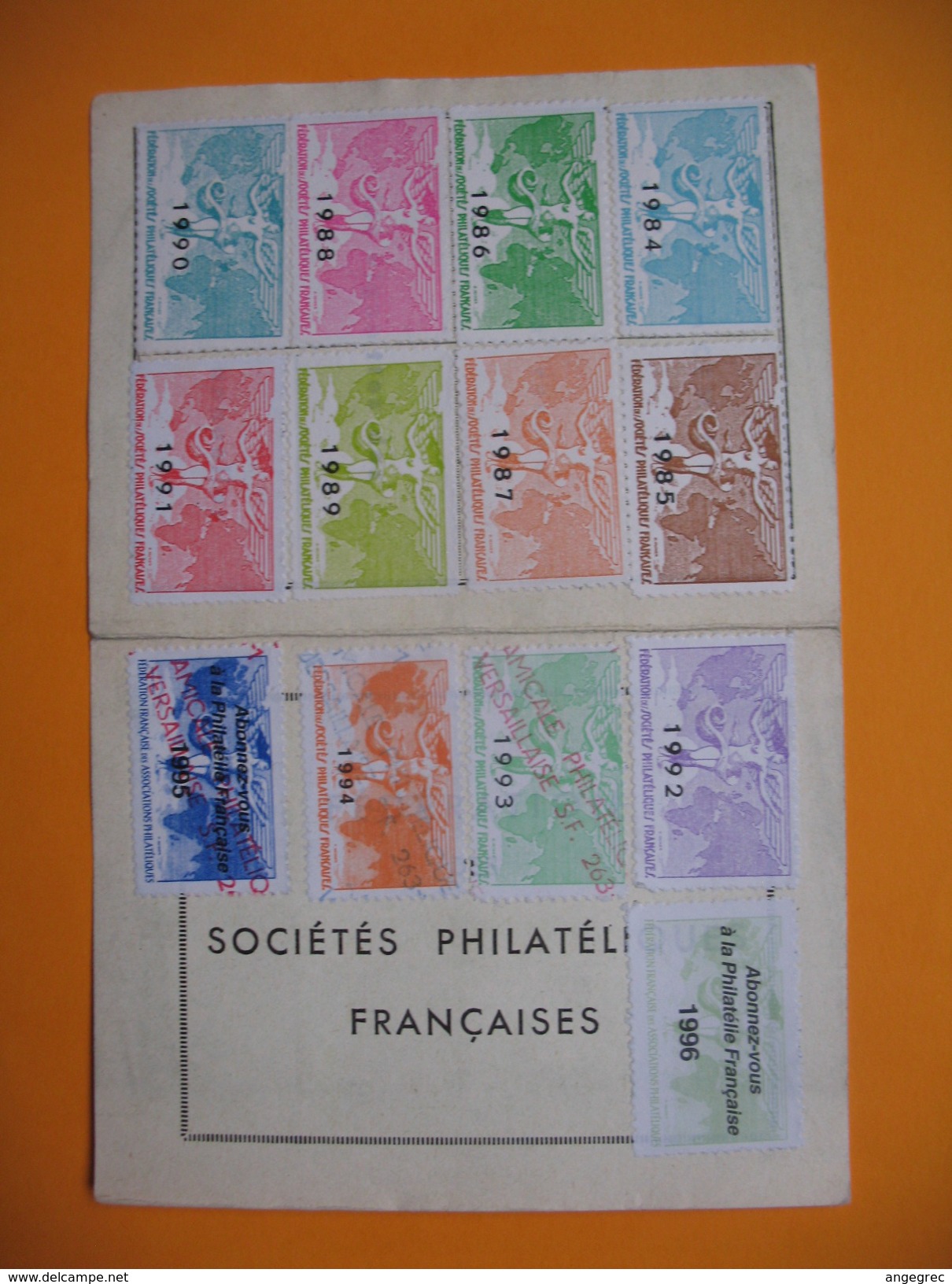 Carte De Membre Philatélie  Vignette  1976 à 1996 - Autres & Non Classés